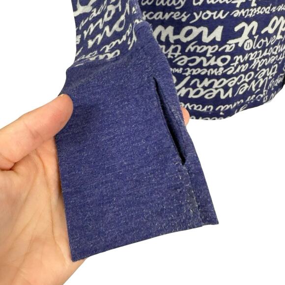 Lululemon Top Womens 6 Purple burnout manifesto mantra long sleeve sheer - Picture 3 of 7